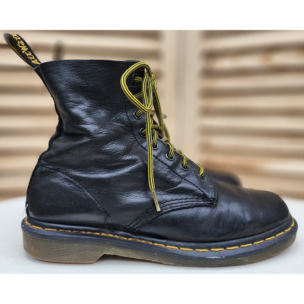 Dr. Martens Sz 5 Black Leather Lace Up Combat Boots Pascal 1460 Punk Grunge 90s